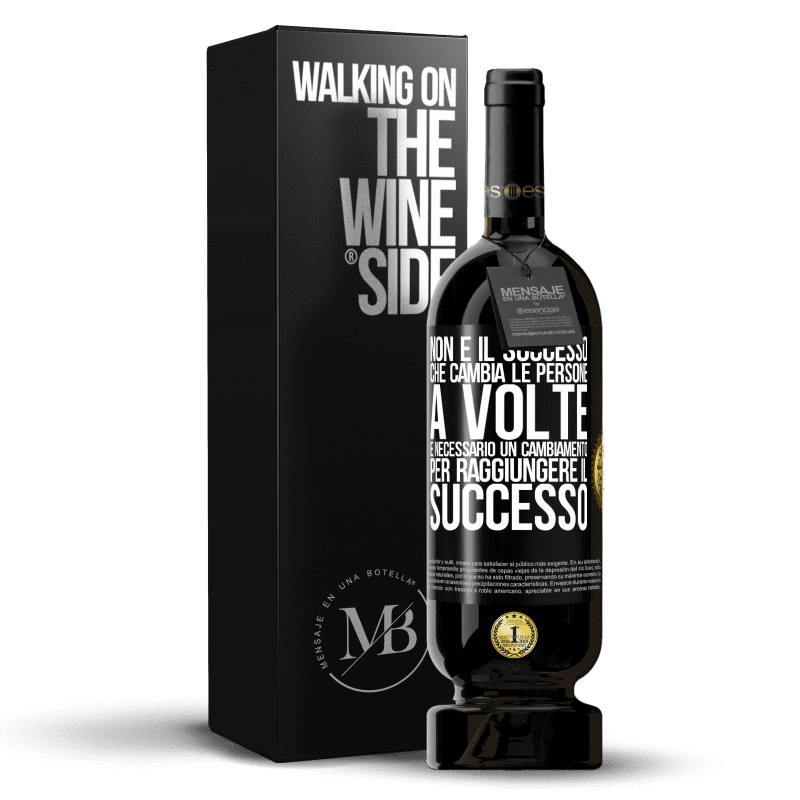 49,95 € Spedizione Gratuita | Vino rosso Edizione Premium MBS® Riserva Non è il successo che cambia le persone. A volte è necessario un cambiamento per raggiungere il successo Etichetta Nera. Etichetta personalizzabile Riserva 12 Mesi Raccogliere 2014 Tempranillo