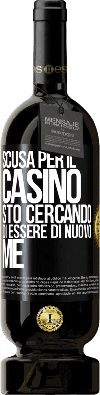 49,95 € Spedizione Gratuita | Vino rosso Edizione Premium MBS® Riserva Scusa per il casino, sto cercando di essere di nuovo me Etichetta Nera. Etichetta personalizzabile Riserva 12 Mesi Raccogliere 2014 Tempranillo