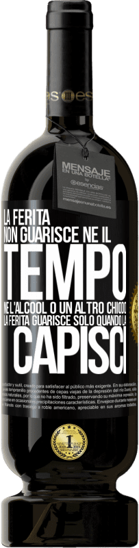 49,95 € | Vino rosso Edizione Premium MBS® Riserva La ferita non guarisce, né il tempo, né l'alcool o un altro chiodo. La ferita guarisce solo quando la capisci Etichetta Nera. Etichetta personalizzabile Riserva 12 Mesi Raccogliere 2016 Tempranillo