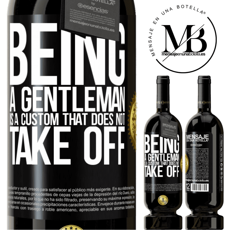 29,95 € Free Shipping | Red Wine Premium Edition MBS® Reserva Being a gentleman is a custom that does not take off Black Label. Customizable label Reserva 12 Months Harvest 2014 Tempranillo