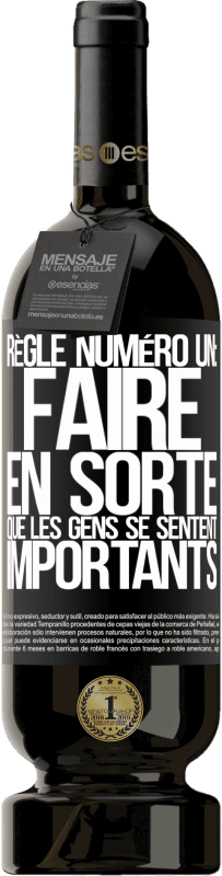 49,95 € | Vin rouge Édition Premium MBS® Réserve Règle numéro un: faire en sorte que les gens se sentent importants Étiquette Noire. Étiquette personnalisable Réserve 12 Mois Récolte 2015 Tempranillo