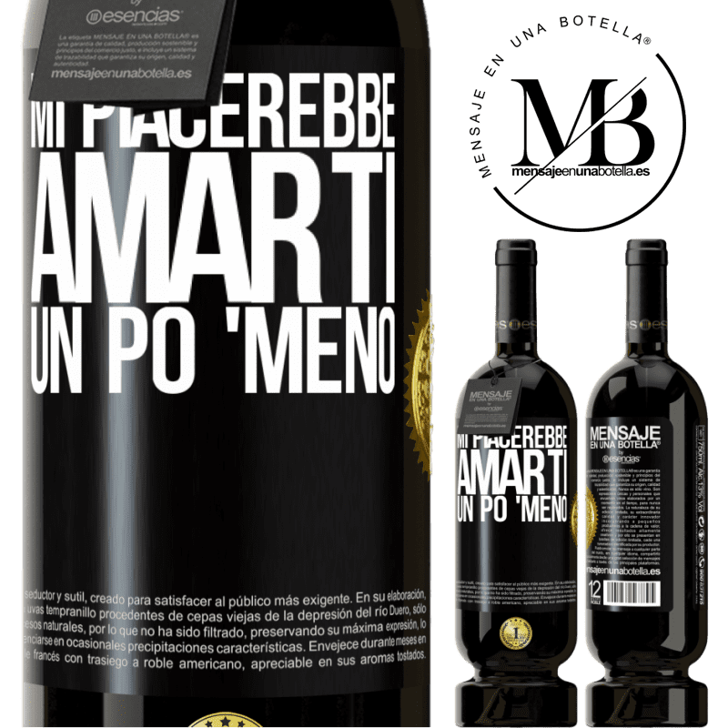 49,95 € Spedizione Gratuita | Vino rosso Edizione Premium MBS® Riserva Mi piacerebbe amarti un po 'meno Etichetta Nera. Etichetta personalizzabile Riserva 12 Mesi Raccogliere 2014 Tempranillo