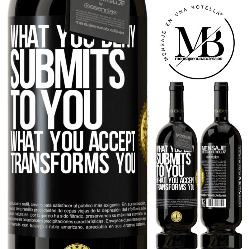 29,95 € Free Shipping | Red Wine Premium Edition MBS® Reserva What you deny submits to you. What you accept transforms you Black Label. Customizable label Reserva 12 Months Harvest 2014 Tempranillo