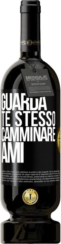 49,95 € | Vino rosso Edizione Premium MBS® Riserva Guarda te stesso camminare. Ami Etichetta Nera. Etichetta personalizzabile Riserva 12 Mesi Raccogliere 2015 Tempranillo