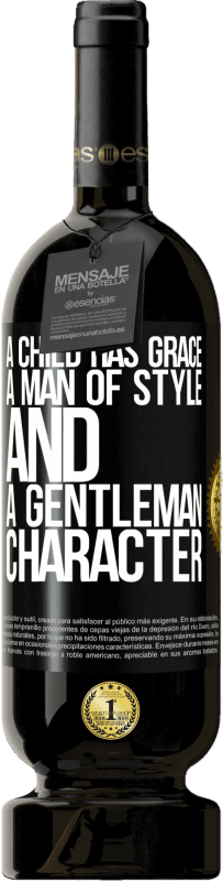 49,95 € | 赤ワイン プレミアム版 MBS® 予約する 子供には優雅さ、スタイルの男、そして紳士の性格があります ブラックラベル. カスタマイズ可能なラベル 予約する 12 月 収穫 2016 Tempranillo