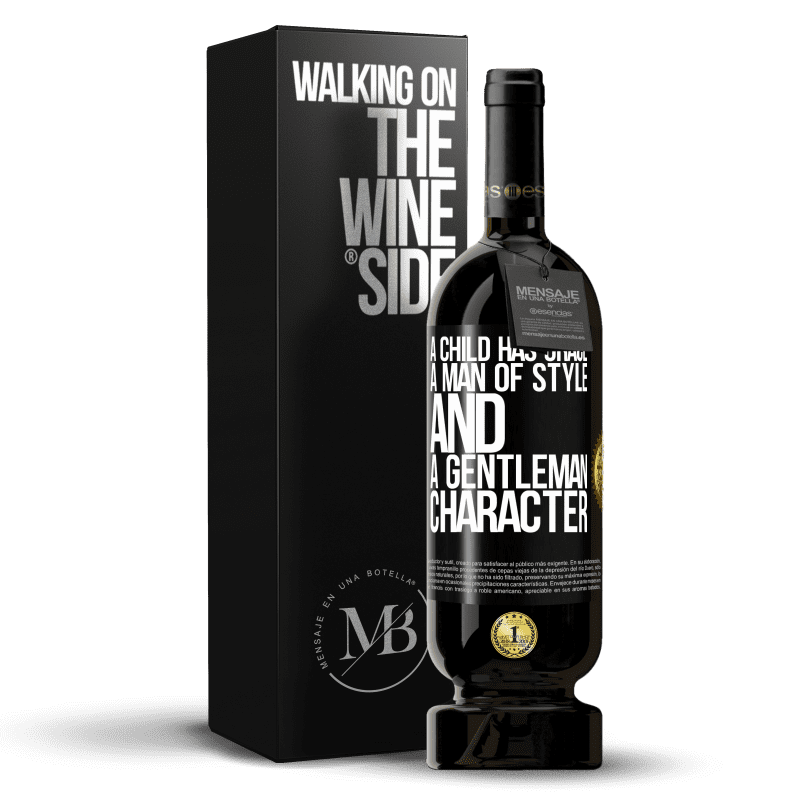 49,95 € Free Shipping | Red Wine Premium Edition MBS® Reserve A child has grace, a man of style and a gentleman, character Black Label. Customizable label Reserve 12 Months Harvest 2014 Tempranillo