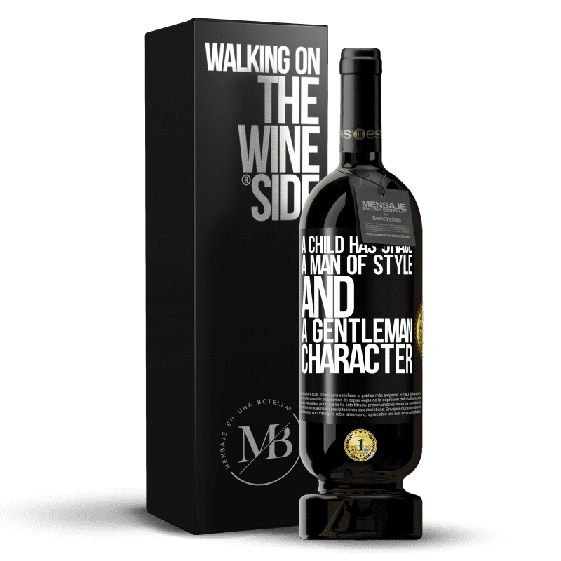 49,95 € Free Shipping | Red Wine Premium Edition MBS® Reserve A child has grace, a man of style and a gentleman, character Black Label. Customizable label Reserve 12 Months Harvest 2015 Tempranillo