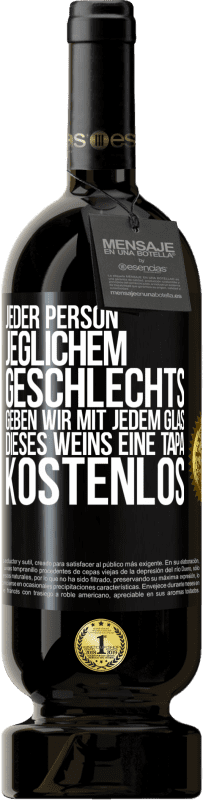 Kostenloser Versand | Rotwein Premium Ausgabe MBS® Reserve Jeder Person jeglichem GESCHLECHTS geben wir mit jedem Glas dieses Weins eine Tapa KOSTENLOS Schwarzes Etikett. Anpassbares Etikett Reserve 12 Monate Ernte 2016 Tempranillo