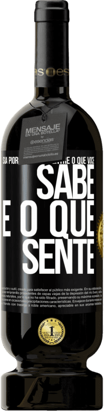 49,95 € | Vinho tinto Edição Premium MBS® Reserva Sua pior batalha é entre o que você sabe e o que sente Etiqueta Preta. Etiqueta personalizável Reserva 12 Meses Colheita 2015 Tempranillo