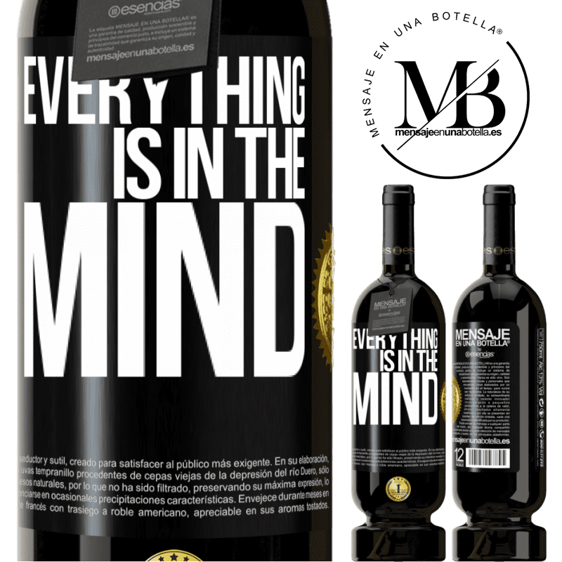 29,95 € Free Shipping | Red Wine Premium Edition MBS® Reserva Everything is in the mind Black Label. Customizable label Reserva 12 Months Harvest 2014 Tempranillo