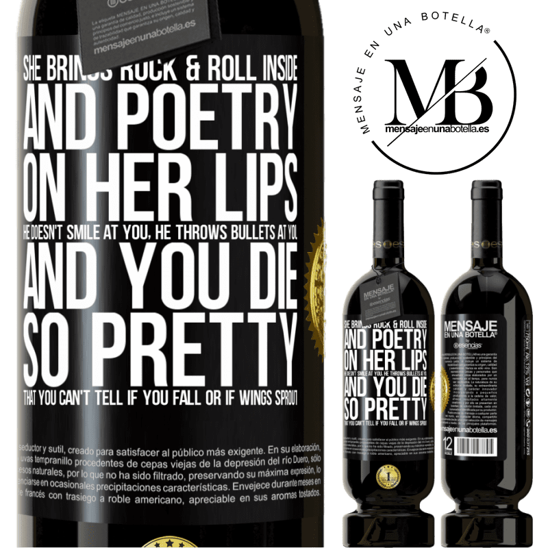 29,95 € Free Shipping | Red Wine Premium Edition MBS® Reserva She brings Rock & Roll inside and poetry on her lips. He doesn't smile at you, he throws bullets at you, and you die so Black Label. Customizable label Reserva 12 Months Harvest 2014 Tempranillo