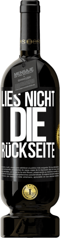 49,95 € Kostenloser Versand | Rotwein Premium Ausgabe MBS® Reserve Lies nicht die Rückseite Schwarzes Etikett. Anpassbares Etikett Reserve 12 Monate Ernte 2014 Tempranillo