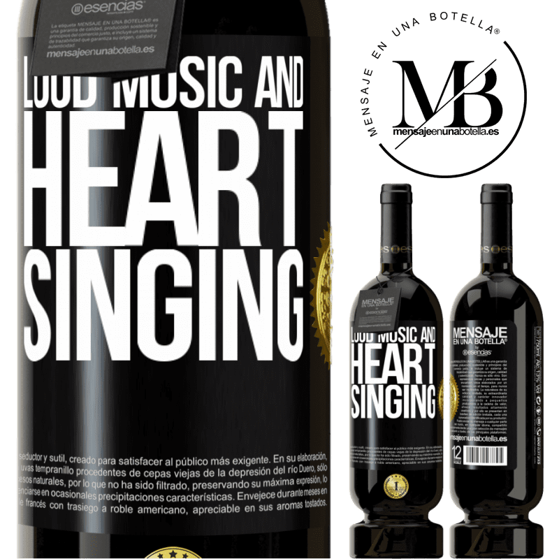 49,95 € Free Shipping | Red Wine Premium Edition MBS® Reserve The loud music and the heart singing Black Label. Customizable label Reserve 12 Months Harvest 2014 Tempranillo