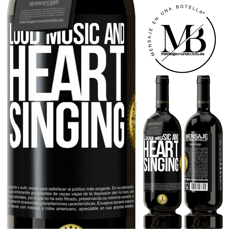 29,95 € Free Shipping | Red Wine Premium Edition MBS® Reserva The loud music and the heart singing Black Label. Customizable label Reserva 12 Months Harvest 2014 Tempranillo