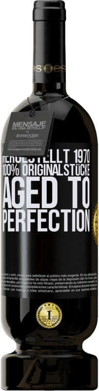 49,95 € | Rotwein Premium Ausgabe MBS® Reserve Hergestellt 1970, 100% Originalstücke. Aged to perfection Schwarzes Etikett. Anpassbares Etikett Reserve 12 Monate Ernte 2015 Tempranillo