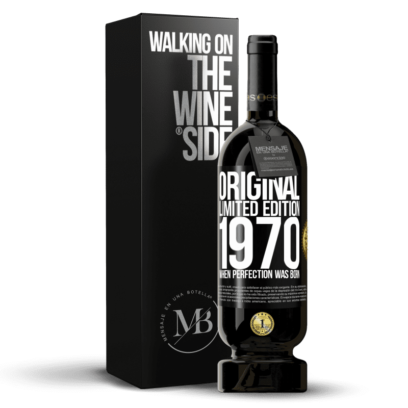 49,95 € Free Shipping | Red Wine Premium Edition MBS® Reserve Original. Limited edition. 1970. When perfection was born Black Label. Customizable label Reserve 12 Months Harvest 2014 Tempranillo