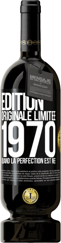 Envoi gratuit | Vin rouge Édition Premium MBS® Réserve Édition Originale Limitée 1970. Quand la perfection est née Étiquette Noire. Étiquette personnalisable Réserve 12 Mois Récolte 2015 Tempranillo