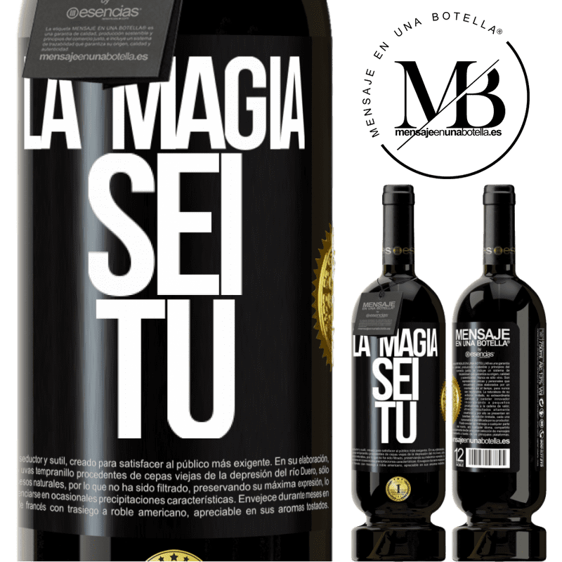 49,95 € Spedizione Gratuita | Vino rosso Edizione Premium MBS® Riserva La magia sei tu Etichetta Nera. Etichetta personalizzabile Riserva 12 Mesi Raccogliere 2015 Tempranillo