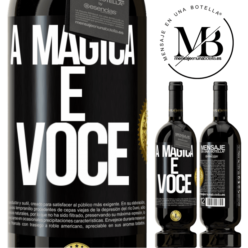 49,95 € Envio grátis | Vinho tinto Edição Premium MBS® Reserva A mágica é você Etiqueta Preta. Etiqueta personalizável Reserva 12 Meses Colheita 2015 Tempranillo