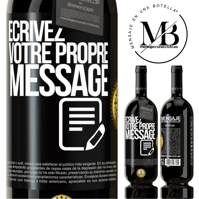 49,95 € Envoi gratuit | Vin rouge Édition Premium MBS® Réserve Écrivez votre propre message Étiquette Noire. Étiquette personnalisable Réserve 12 Mois Récolte 2014 Tempranillo
