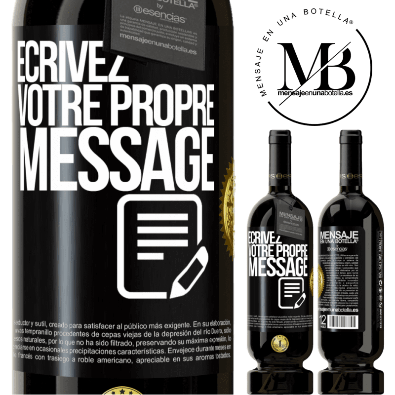 49,95 € Envoi gratuit | Vin rouge Édition Premium MBS® Réserve Écrivez votre propre message Étiquette Noire. Étiquette personnalisable Réserve 12 Mois Récolte 2016 Tempranillo