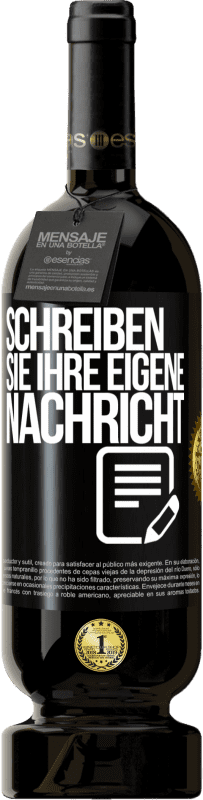 39,95 € | Rotwein Premium Ausgabe MBS® Reserva Schreib deine eigene Nachricht Schwarzes Etikett. Anpassbares Etikett Reserva 12 Monate Ernte 2015 Tempranillo