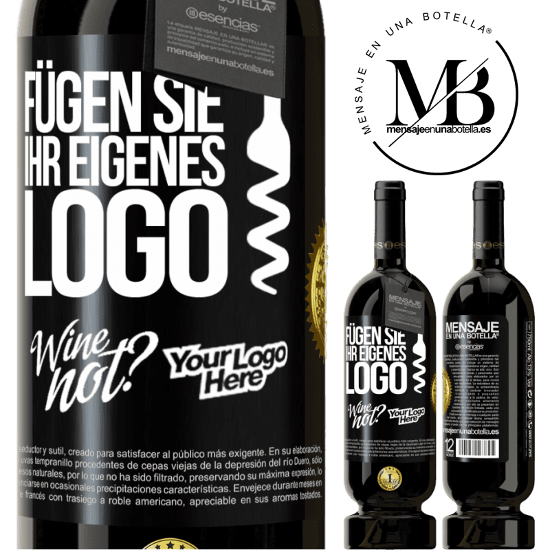 49,95 € Kostenloser Versand | Rotwein Premium Ausgabe MBS® Reserve Füge dein eigenes Logo hinzu Schwarzes Etikett. Anpassbares Etikett Reserve 12 Monate Ernte 2015 Tempranillo