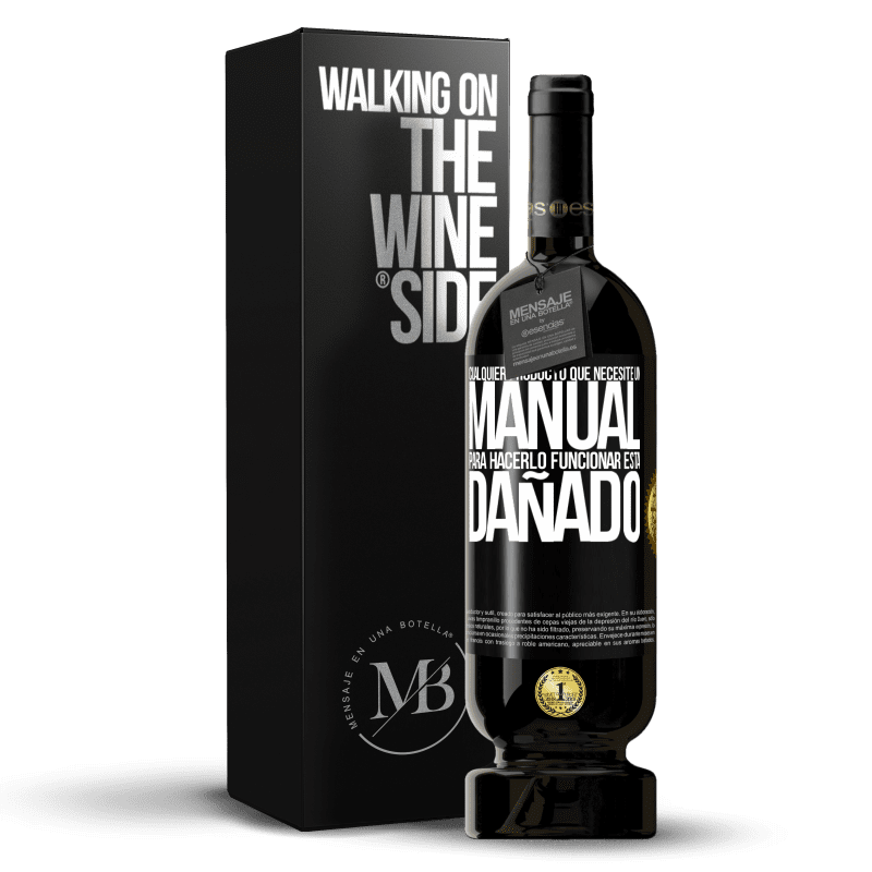 49,95 € Envío gratis | Vino Tinto Edición Premium MBS® Reserva Cualquier producto que necesite un manual para hacerlo funcionar, está dañado Etiqueta Negra. Etiqueta personalizable Reserva 12 Meses Cosecha 2014 Tempranillo