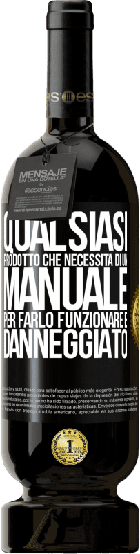 Spedizione Gratuita | Vino rosso Edizione Premium MBS® Riserva Qualsiasi prodotto che necessita di un manuale per farlo funzionare è danneggiato Etichetta Nera. Etichetta personalizzabile Riserva 12 Mesi Raccogliere 2014 Tempranillo