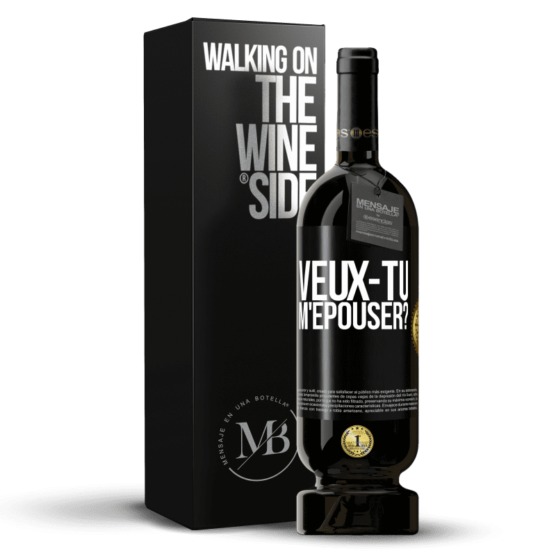 49,95 € Envoi gratuit | Vin rouge Édition Premium MBS® Réserve Veux-tu m'épouser? Étiquette Noire. Étiquette personnalisable Réserve 12 Mois Récolte 2014 Tempranillo