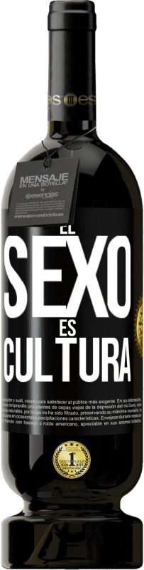 Envío gratis | Vino Tinto Edición Premium MBS® Reserva El sexo es cultura Etiqueta Negra. Etiqueta personalizable Reserva 12 Meses Cosecha 2014 Tempranillo