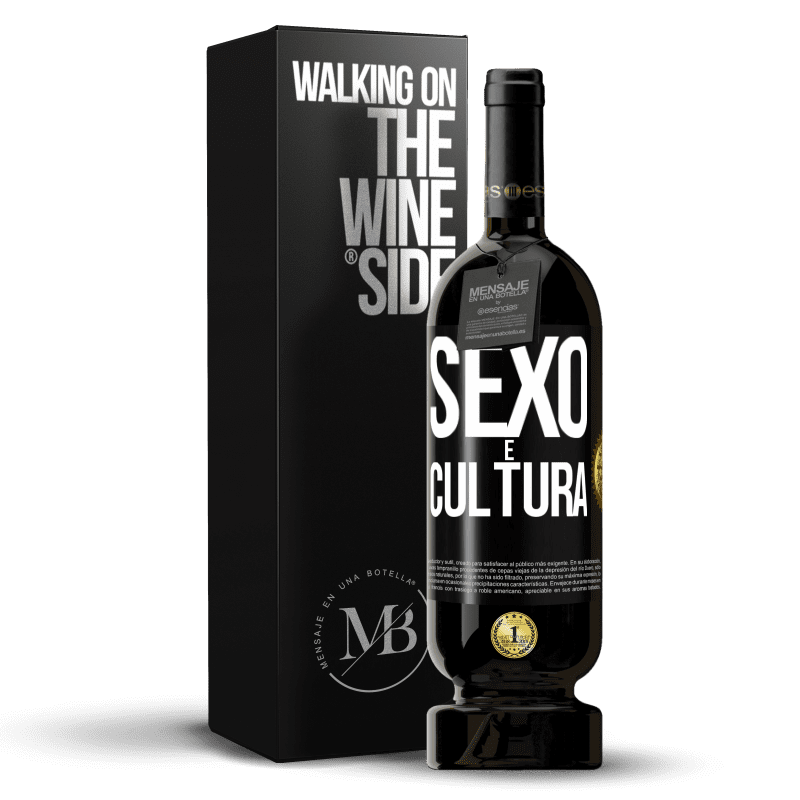 49,95 € Envio grátis | Vinho tinto Edição Premium MBS® Reserva Sexo é cultura Etiqueta Preta. Etiqueta personalizável Reserva 12 Meses Colheita 2014 Tempranillo