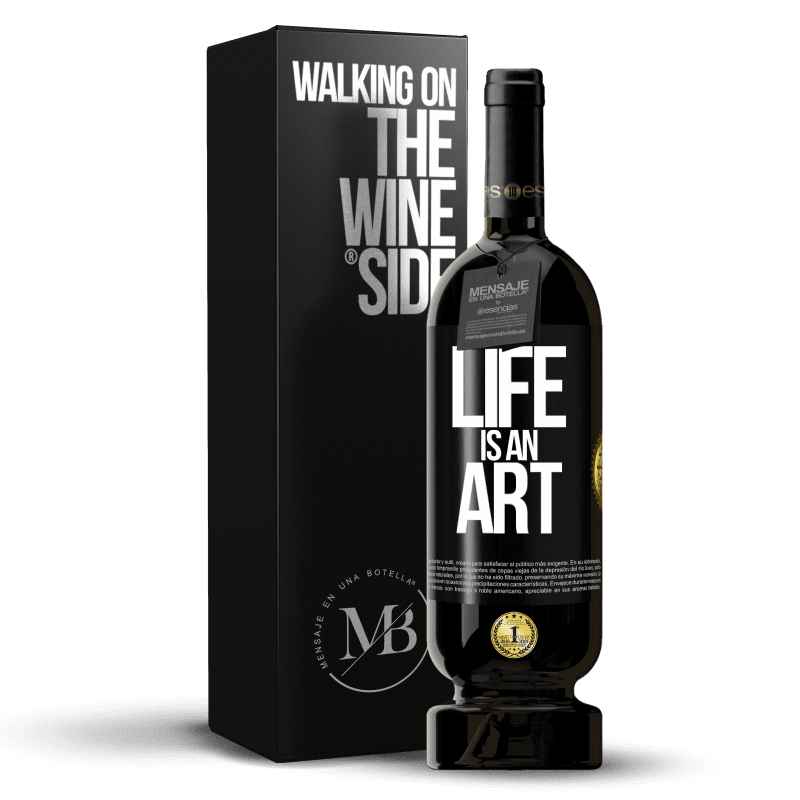 49,95 € Free Shipping | Red Wine Premium Edition MBS® Reserve Life is an art Black Label. Customizable label Reserve 12 Months Harvest 2014 Tempranillo