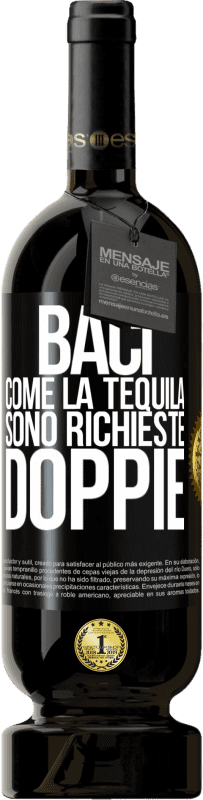 Spedizione Gratuita | Vino rosso Edizione Premium MBS® Riserva Baci come la tequila. Sono richieste doppie Etichetta Nera. Etichetta personalizzabile Riserva 12 Mesi Raccogliere 2014 Tempranillo