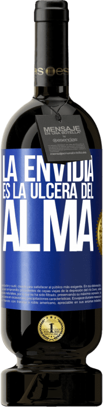 49,95 € | Vino Tinto Edición Premium MBS® Reserva La envidia es la úlcera del alma Etiqueta Azul. Etiqueta personalizable Reserva 12 Meses Cosecha 2016 Tempranillo