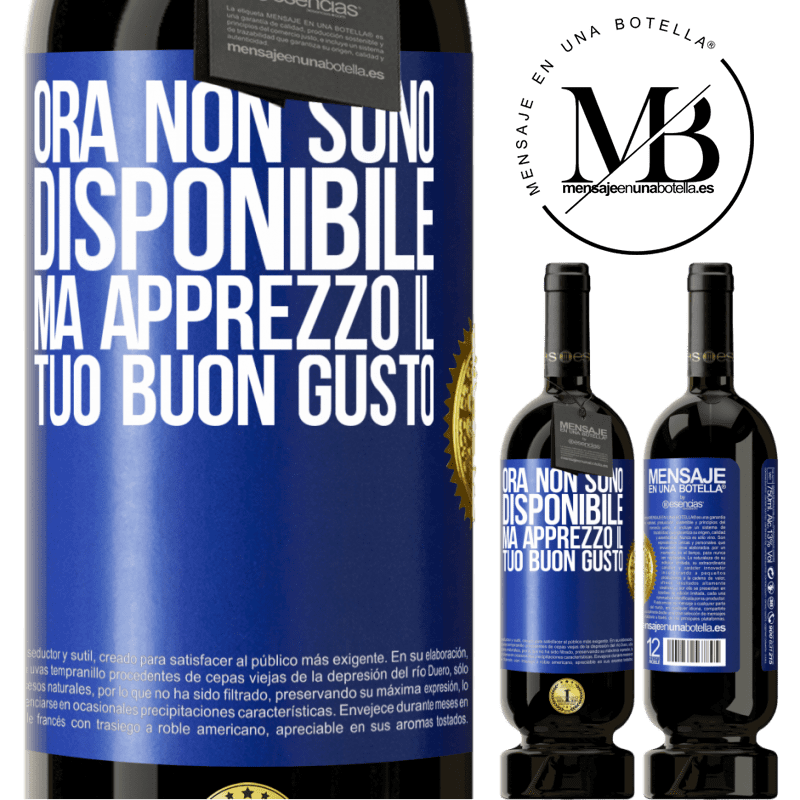 49,95 € Spedizione Gratuita | Vino rosso Edizione Premium MBS® Riserva Ora non sono disponibile, ma apprezzo il tuo buon gusto Etichetta Blu. Etichetta personalizzabile Riserva 12 Mesi Raccogliere 2015 Tempranillo