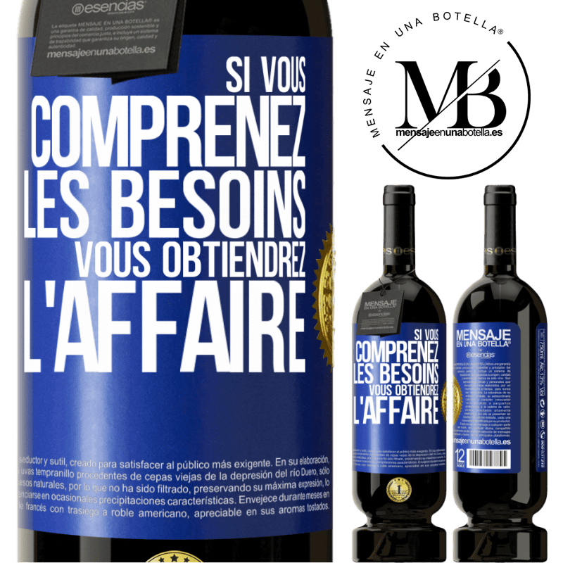 49,95 € Envoi gratuit | Vin rouge Édition Premium MBS® Réserve Si vous comprenez les besoins vous obtiendrez l'affaire Étiquette Bleue. Étiquette personnalisable Réserve 12 Mois Récolte 2014 Tempranillo