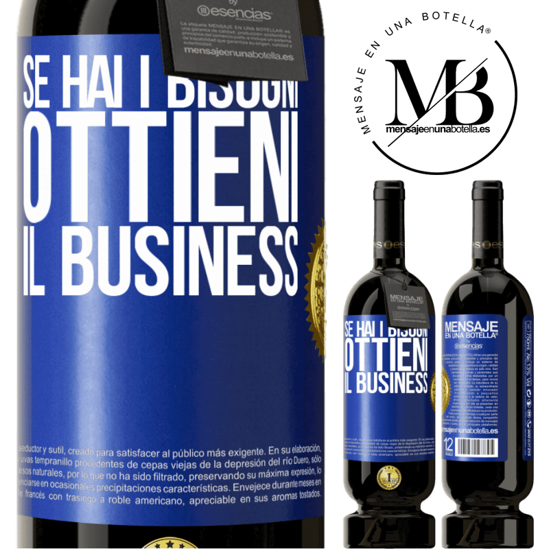 49,95 € Spedizione Gratuita | Vino rosso Edizione Premium MBS® Riserva Se hai i bisogni, ottieni il business Etichetta Blu. Etichetta personalizzabile Riserva 12 Mesi Raccogliere 2014 Tempranillo