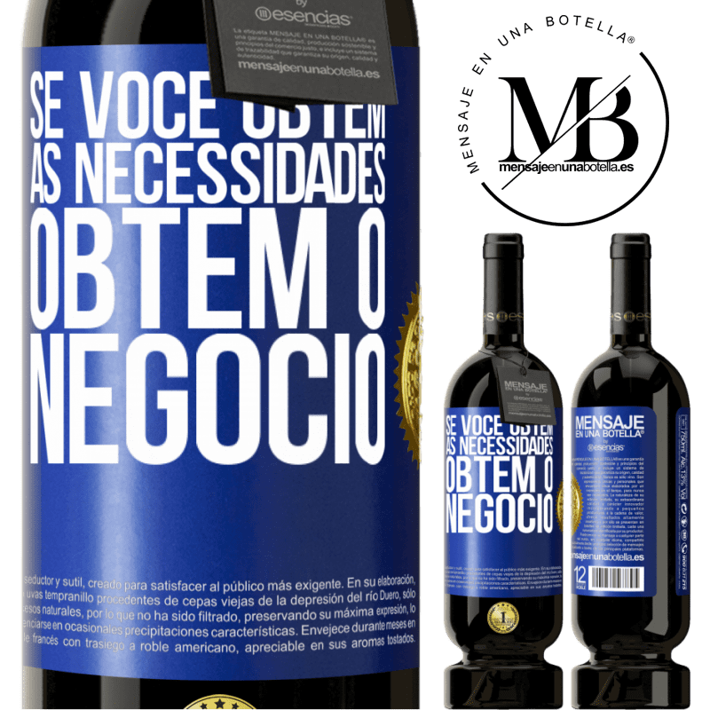 49,95 € Envio grátis | Vinho tinto Edição Premium MBS® Reserva Se você obtém as necessidades, obtém o negócio Etiqueta Azul. Etiqueta personalizável Reserva 12 Meses Colheita 2014 Tempranillo