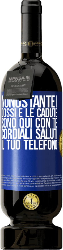 49,95 € Spedizione Gratuita | Vino rosso Edizione Premium MBS® Riserva Nonostante i dossi e le cadute, sono qui con te. Cordiali saluti, il tuo telefono Etichetta Blu. Etichetta personalizzabile Riserva 12 Mesi Raccogliere 2016 Tempranillo