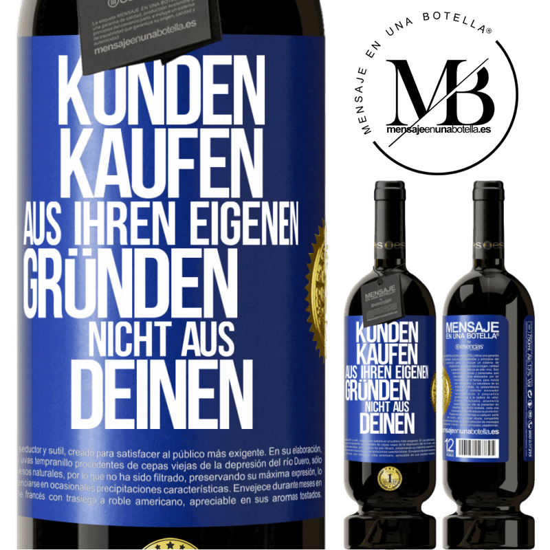 49,95 € Kostenloser Versand | Rotwein Premium Ausgabe MBS® Reserve Kunden kaufen aus ihren eigenen Gründen, nicht aus Deinen Blaue Markierung. Anpassbares Etikett Reserve 12 Monate Ernte 2014 Tempranillo