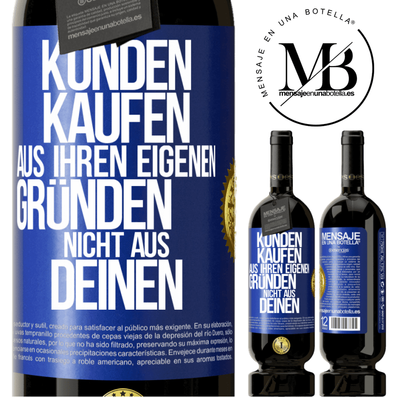 49,95 € Kostenloser Versand | Rotwein Premium Ausgabe MBS® Reserve Kunden kaufen aus ihren eigenen Gründen, nicht aus Deinen Blaue Markierung. Anpassbares Etikett Reserve 12 Monate Ernte 2016 Tempranillo