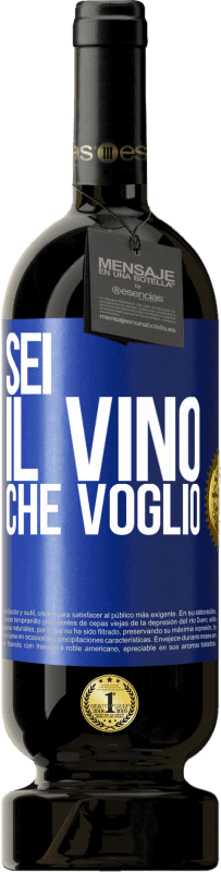 49,95 € | Vino rosso Edizione Premium MBS® Riserva Sei il vino che voglio Etichetta Blu. Etichetta personalizzabile Riserva 12 Mesi Raccogliere 2014 Tempranillo