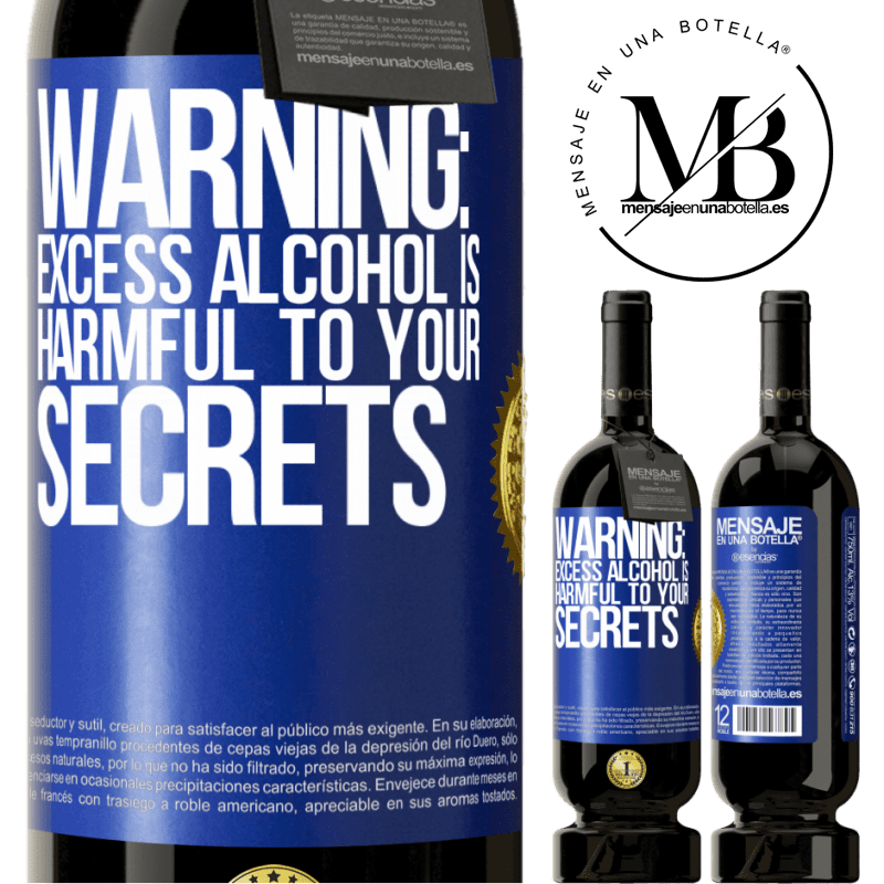 29,95 € Free Shipping | Red Wine Premium Edition MBS® Reserva Warning: Excess alcohol is harmful to your secrets Blue Label. Customizable label Reserva 12 Months Harvest 2014 Tempranillo
