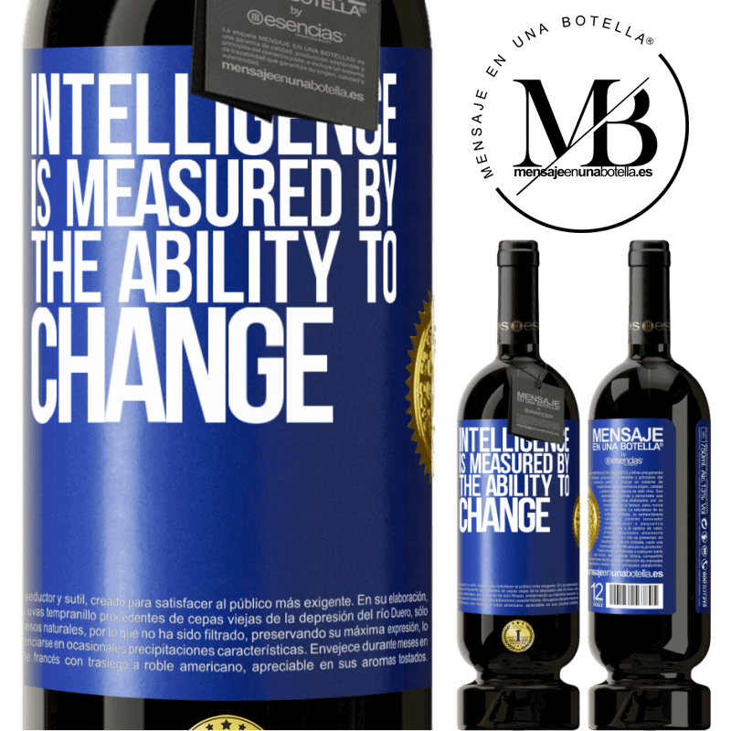 29,95 € Free Shipping | Red Wine Premium Edition MBS® Reserva Intelligence is measured by the ability to change Blue Label. Customizable label Reserva 12 Months Harvest 2014 Tempranillo