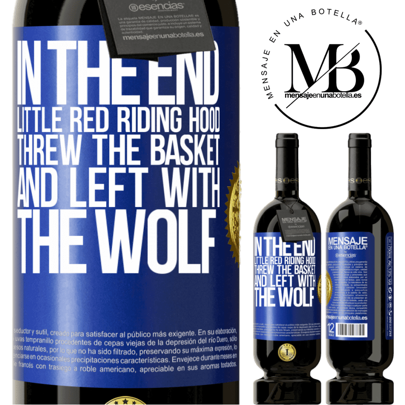 29,95 € Free Shipping | Red Wine Premium Edition MBS® Reserva In the end, Little Red Riding Hood threw the basket and left with the wolf Blue Label. Customizable label Reserva 12 Months Harvest 2014 Tempranillo