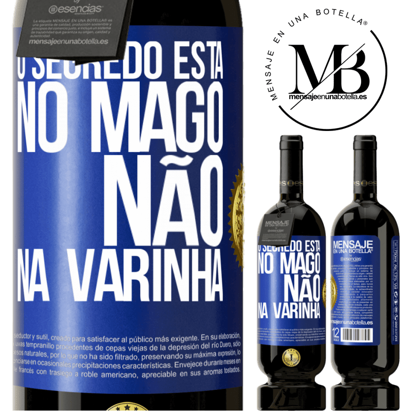 49,95 € Envio grátis | Vinho tinto Edição Premium MBS® Reserva O segredo está no mago, não na varinha Etiqueta Azul. Etiqueta personalizável Reserva 12 Meses Colheita 2014 Tempranillo