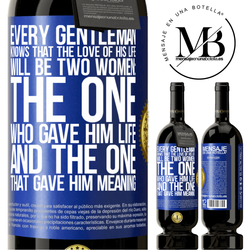 29,95 € Free Shipping | Red Wine Premium Edition MBS® Reserva Every gentleman knows that the love of his life will be two women: the one who gave him life and the one that gave him Blue Label. Customizable label Reserva 12 Months Harvest 2014 Tempranillo