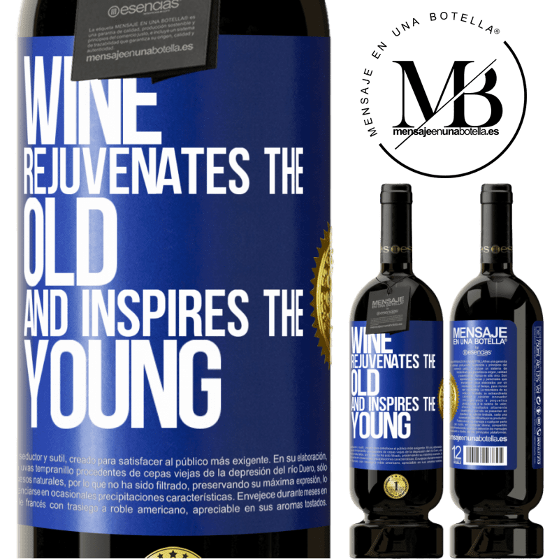 29,95 € Free Shipping | Red Wine Premium Edition MBS® Reserva Wine rejuvenates the old and inspires the young Blue Label. Customizable label Reserva 12 Months Harvest 2014 Tempranillo