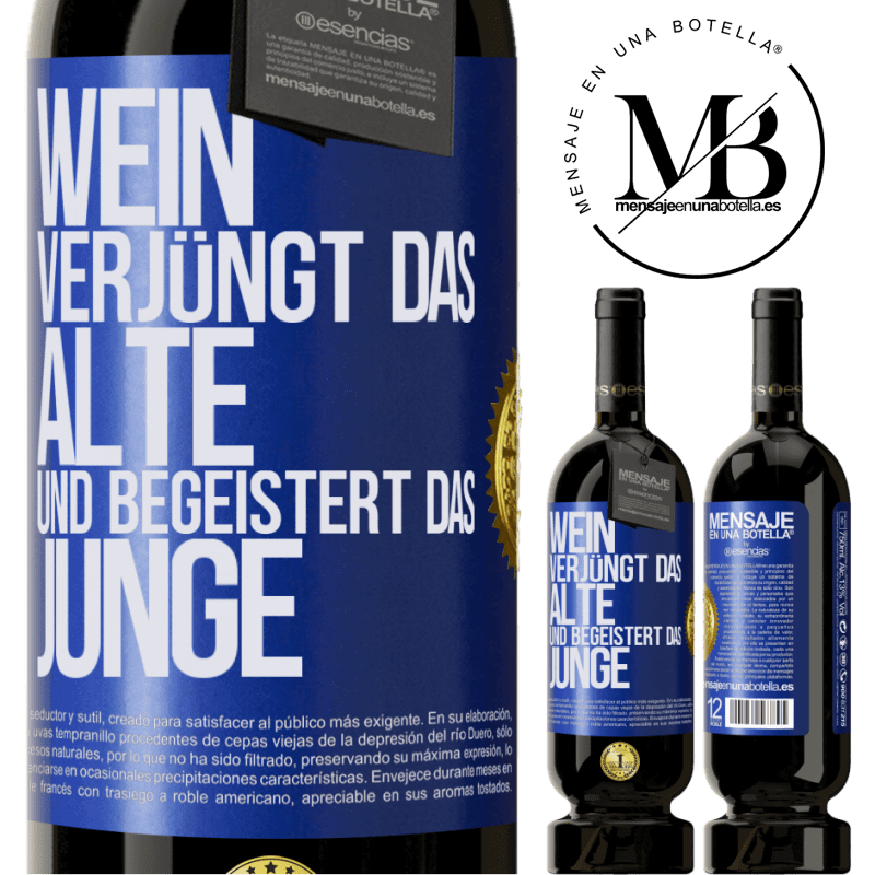 29,95 € Kostenloser Versand | Rotwein Premium Ausgabe MBS® Reserva Wein verjüngt das Alte und begeistert das Junge Blaue Markierung. Anpassbares Etikett Reserva 12 Monate Ernte 2014 Tempranillo